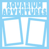 Aquarium Adventures - 2 Vertical Frames - Scrapbook Page Overlay Die Cut - Choose a Color