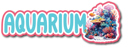 Aquarium - Scrapbook Page Title Sticker