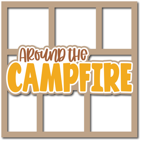 Around the Campfire - 6 Frames - Layered Overlay - Digital Cut File - SVG - INSTANT DOWNLOAD