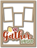 As We Gather Together - 3 Frames - Scrapbook Page Layered Overlay Kit - 8.5 x 11