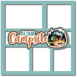 At Our Campsite - 5 Frames - Scrapbook Page Layered Overlay Kit