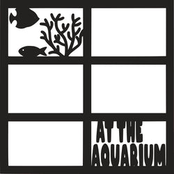 At the Aquarium - 6 Frames - Scrapbook Page Overlay