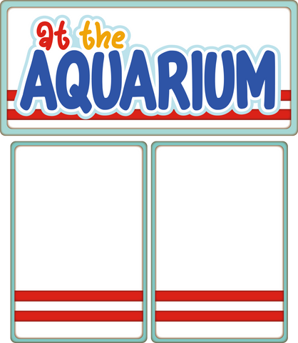 At the Aquarium - Scrapbook Page Photo Mat Set
