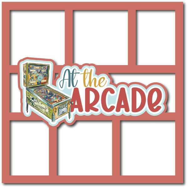At the Arcade - 6 Frames - Scrapbook Page Layered Overlay Kit