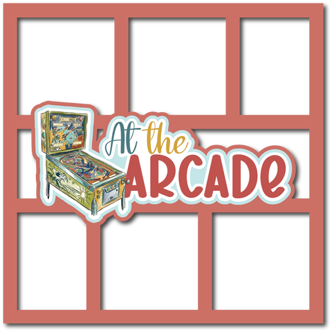At the Arcade - 6 Frames - Scrapbook Page Layered Overlay Kit
