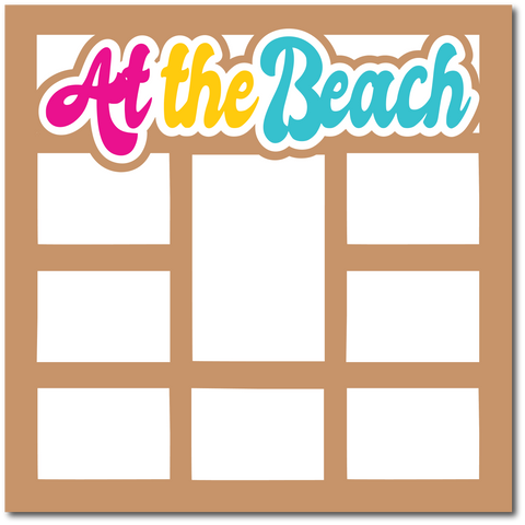 At the Beach - Printed Premade Scrapbook Page 12x12 Layout