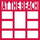 At the Beach - 8 Frames - Scrapbook Page Overlay Die Cut - Choose a Color