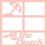 At the Beach- 4 Frames - Scrapbook Page Overlay Die Cut - Choose a Color