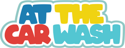 At the Car Wash - Scrapbook Page Title Sticker