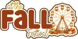 At the Fall Festival - Scrapbook Page Title Die Cut