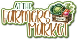 At the Farmers Market - Scrapbook Page Title Die Cut