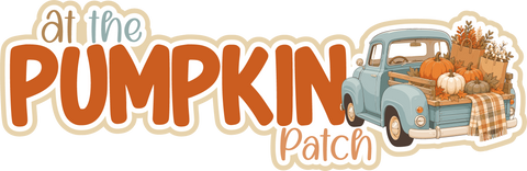 At the Pumpkin Patch - Scrapbook Page Title Die Cut