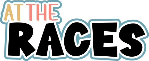 At the Races - Scrapbook Page Title Sticker