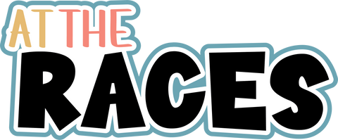 At the Races - Scrapbook Page Title Sticker