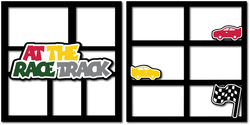 At the Race Track - 11 Frames - Layered Overlay Set - Digital Cut File - SVG - INSTANT DOWNLOAD