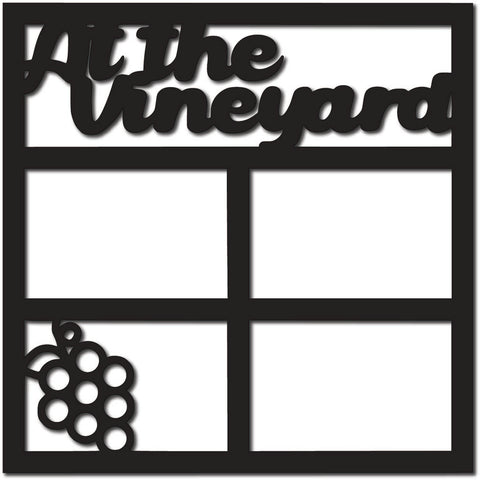 At the Vineyard - 4 Frames - Scrapbook Page Overlay