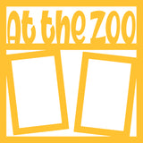 At the Zoo - 2 Vertical Frames - Scrapbook Page Overlay Die Cut - Choose a Color