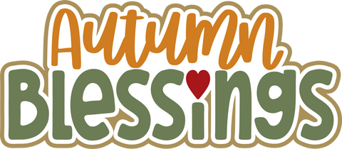Autumn Blessings - Scrapbook Page Title Sticker