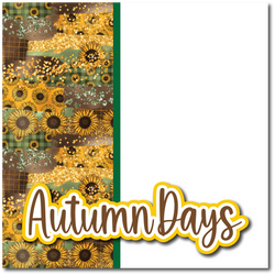Autumn Days - Printed Premade Scrapbook Page 12x12 Layout