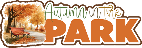 Autumn in the Fall - Scrapbook Page Title Sticker