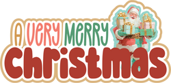A Very Merry Christmas - Scrapbook Page Title Die Cut