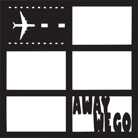 Away We Go - 6 Frames - Scrapbook Page Overlay