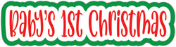 Baby's 1st Christmas - Scrapbook Page Title Die Cut
