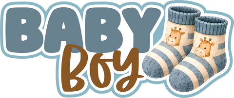 Baby Boy - Scrapbook Page Title Die Cut