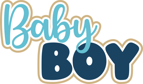 Baby Boy - Scrapbook Page Title Die Cut