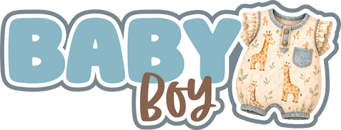 Baby Boy - Scrapbook Page Title Sticker