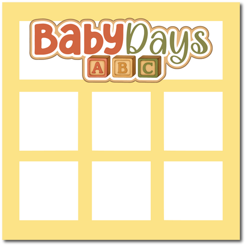 Baby Days - Scrapbook Single Page Kit