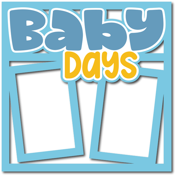 Baby Days - Scrapbook Page Layered Overlay Kit