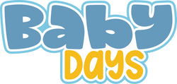Baby Days - Scrapbook Page Title Die Cut