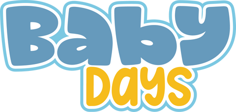 Baby Days - Scrapbook Page Title Die Cut