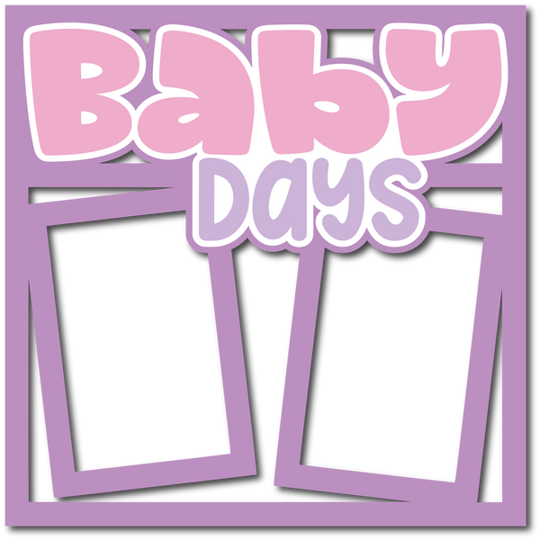 Baby Days - Scrapbook Page Layered Overlay Kit
