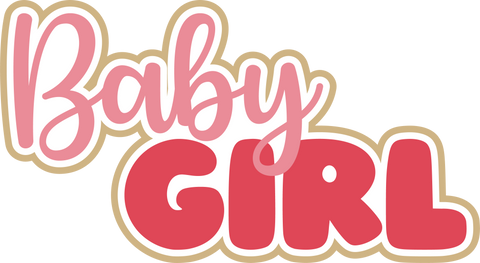 Baby Girl - Scrapbook Page Title Die Cut