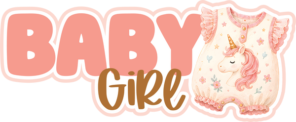 Baby Girl - Scrapbook Page Title Die Cut