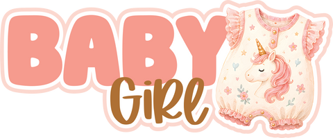 Baby Girl - Scrapbook Page Title Die Cut