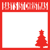 Baby's 1st Christmas - Scrapbook Page Overlay Die Cut