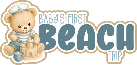 Baby's First Beach Trip - Scrapbook Page Title Sticker