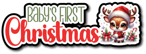 Baby's First Christmas - Scrapbook Page Title Die Cut