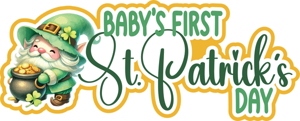 Baby's First St. Patrick's Day - Scrapbook Page Title Sticker