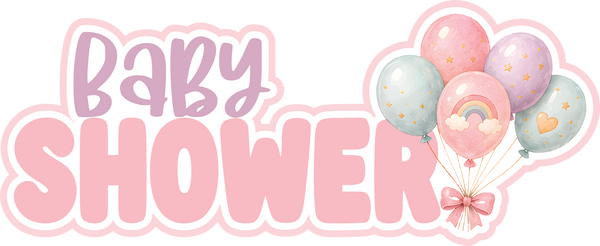 Baby Shower - Scrapbook Page Title Die Cut