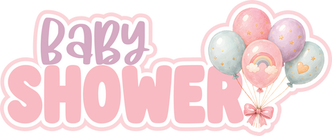Baby Shower - Scrapbook Page Title Sticker