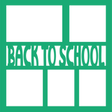 Back to School - 5 Frames - Scrapbook Page Overlay