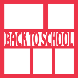 Back to School - 5 Frames - Scrapbook Page Overlay
