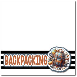 Backpacking - Printed Premade Scrapbook Page 12x12 Layout