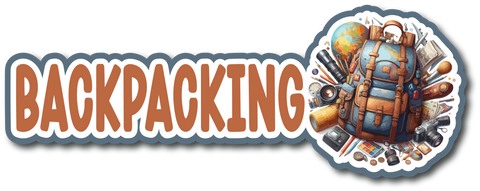 Backpacking - Scrapbook Page Title Sticker