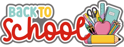 Back to School - Scrapbook Page Title Sticker