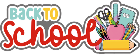 Back to School - Scrapbook Page Title Sticker